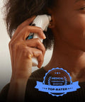 Ultra Fast Digital Ear Thermometer For Adults And Kids With Storage Case One Second Readings Clinically Verified Core Temp Accuracy Easy To Use Kid Friendly Clear Color Display Pocket Ready For Home Use woman using white ear thermometer at ear