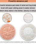10 Pack Replacement Steam Mop Pads For S7000 Series Scrub And Steam abrasive pads with velvet and hog bristle brush.
