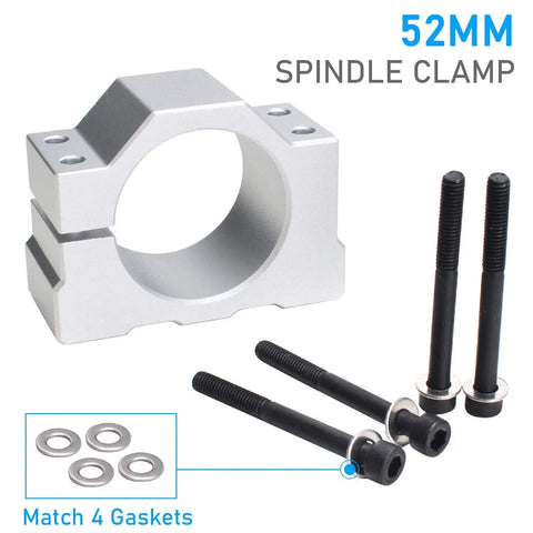 52mm Spindle Clamp Mounting Bracket For CNC Milling Machines And Spindle Motors, Rock Solid Aluminum Clamp