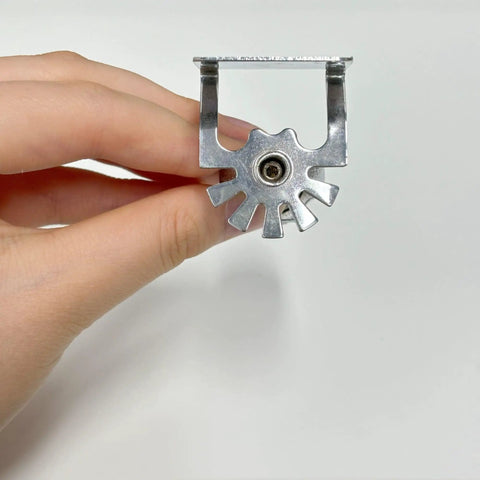 Premium Sidewall Fire Sprinkler Head 1 Inch DN25 Threaded 155F Automatic Heat Activation 2 Pack from a side view in a hand.