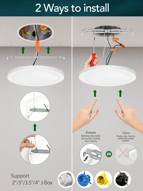 Installation guide for Slim Dope 7 Inch LED Flush Mount Ceiling Light Dimmable 5 CCT Selectable 2700K 3000K 4000K 5000K 6000K