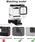 Waterproof Housing Case Only For Go Pro Hero 7 White And Silver Up To 148 Feet (45 Meters) Underwater Dive Case with models