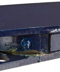 Heavy Duty Turntable Platform For Industrial Use, 4,500 Pound Capacity, blue finish, side view of mounted platform