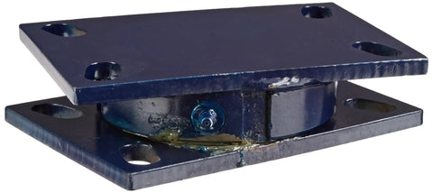 Heavy Duty Turntable Platform For Industrial Use, 4,500 Pound Capacity, blue finish, side view of mounted platform