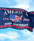 Double Sided 3 By 5 Ft All American Flag Decor For Indoor Outdoor Patriotic Fourth Of July 250th Anniversary Red White And Blue