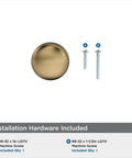 Classic Zinc Cabinet Knob One And A Quarter Inch Diameter For Cabinets And Furniture Durable And Easy To Install Snazzy Hardware Upgrade For Kitchen And Bath Traditional Style Drawer Knob with installation hardware
