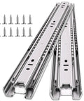 Two Piece Set 22 Inch Full Extension Ball Bearing Drawer Slides Shrug Off Two Hundred Pounds Heavy Duty Cabinet with screws.