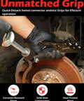 Using Heavy Duty Locking Pliers And Nine Point Eight Inch Slide Hammer Combo With Quick Release Swivel Connector for axle removal