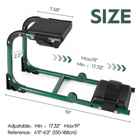 2 In 1 Garden Kneeler And Seat Foldable Stool with adjustable height, soft cushion, and sturdy frame for easy gardening.