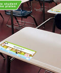 Farm Animal Desk Name Plates for Kids, Back to School Classroom Decor, 36 Pack Primary Students Desk Tags on classroom desks.