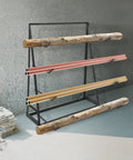 Heavy Duty Beefy Lumber Storage Rack With Adjustable 4 Tier Steel Shelves Wood Storage Organizer For Garage Workshop