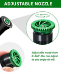 10 Pack Variable Arc Sprinkler Nozzles for 360 Degree Pop Up Sprinklers Replacement Adjustable Spray Heads for Garden