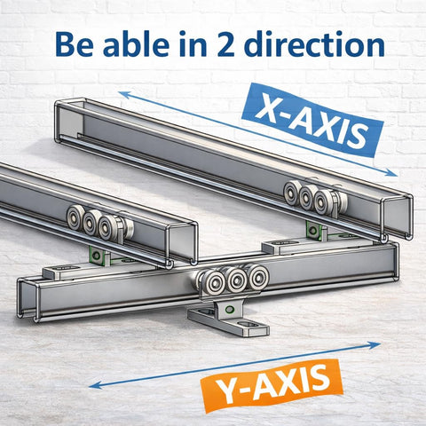 Heavy Duty 6 Wheel Type Trolley Assembly For Electric Hoists, Smooth Quiet Roller Trolley, dual directional movement