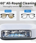 Ultrasonic Cleaner For Glasses Jewelry And Dentures Portable Small Desktop Machine With Anti Slip Base cleaning glasses