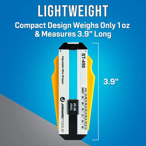 Adjustable Precision Wire Stripper For 26-36 AWG Wires With Hardened Steel Blade, 3.9 inch lightweight hand tool image