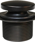 Heavy Duty Tip Toe Bathtub Drain Plug With One Hole Overflow Cap Oil Rubbed Bronze Finish showing smooth press action design.