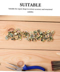 50 Piece Top Shelf Heavy Duty U Nut Fasteners Golden Captive Clips for Car Bumper and Grille Mounting on wooden table
