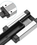 Close-up of 2 Pcs MGN9 300mm Linear Guide Rail Kit with MGN9H Carriage Blocks for precise motion in 3D printers and CNC machines.