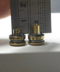 Solid Brass Bullet Rivets With Screw Posts measure 1-2 cm, showcasing detailed machined brass for leather projects.
