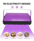 Lightweight Manual Carpet Sweeper And Rug Cleaner Cruises Across Carpets Without Breakin A Sweat Picks Up Pet Hair And Dust Like A Charm For Quick Daily Cleanup Sessions showing a purple and black design with no electricity needed.