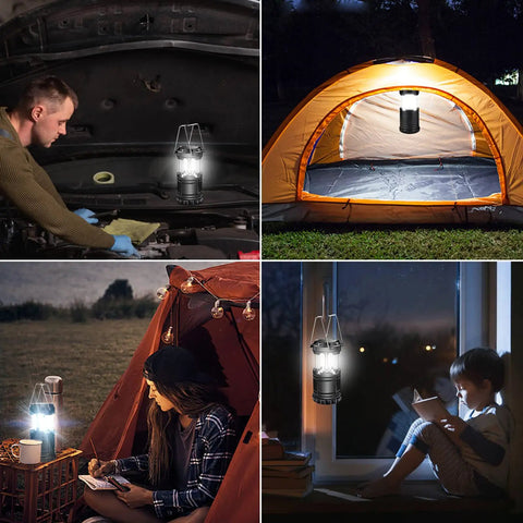Ultra Bright 350 Lumen LED Camping Lanterns Pack Of 4 Battery Powered Waterproof And Compact Emergency Light used in various settings