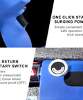 Heavy Duty 65Mm Cordless Hydraulic Cable Cutter With Charging Base showing operational buttons and oil return rotary switch.