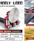 Compact Sheet Metal Bender Hand Held Bending Tool for Steel, Aluminum, Copper with Removable Disc for HVAC and DIY Use
