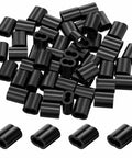 One Eighth Inch Aluminum Crimp Loop Sleeve Set Black Cable Ferrule For Wire Rope Crimps M3 50 PCS Rust Resistant Aluminum Durable Easy Crimp Heavy Duty Build For DIY Projects Repairs Fishing Camping Cables, black 1/8 in sleeves