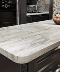 Kitchen countertop with 36 By 200 Inch Thick Textured White Concrete Wallpaper Peel And Stick Matte Self Adhesive Cement Look