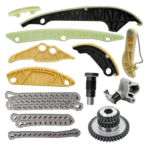 Heavy Duty OEM Camshaft And Timing Chain Kit For VW GTI MK7 And Audi Q5 With 2.0L Turbo Engine Perfect For Fix Your Ride Or Doing A Full Top Notch Swap Without Breaking The Bank Today. camshaft guides, chains, gears, and tensioner parts
