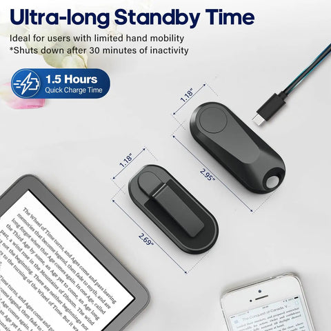 Universal Page Turner Remote For Kindle Kobo And Most Touchscreen E Readers Handy Clicker with USB cable and e-reader