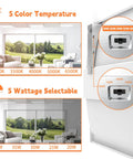 5 color temperatures and wattage settings displayed for 24 Pack 2X2 Led Troffer Center Basket Panel Light Zero Hassle Install For Drop Ceilings