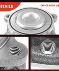 Close-up of Two Rear Wheel Bearing And Hub Assembly Set Direct Fit For Jeep Cherokee KL Series 2014 2022 And Chrysler 200 2015 2017 FWD Only Built With Beefed Up Heavy Load Ball Or Roller Bearings For Superior Axial And Radial Load Capacity And Quieter Smoother Ride