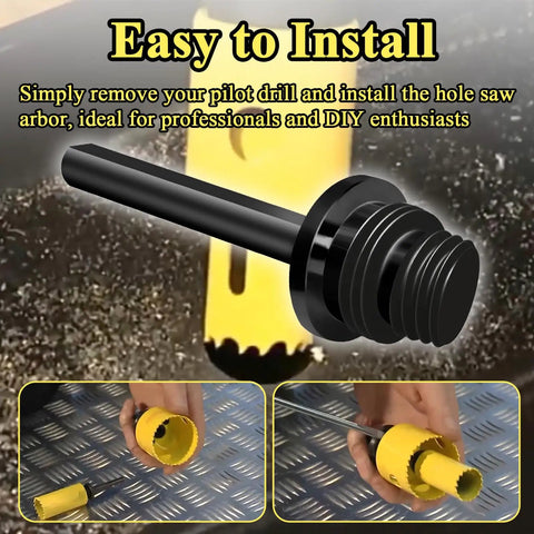 Two Pack Hole Saw Arbor Adapter For A1 A2 A10 Arbors Fits Removal Pilot Bit Enlarging Holes Made Easy By Using A Smaller Saw As Pilot