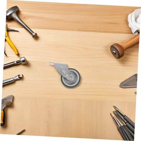 Sagging Sliding Door Guide Roller Wheel For Barn Doors on wooden surface surrounded by tools