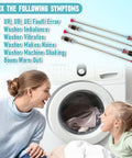 Direct Replacement Washer Suspension Rods Kit for Samsung Front Load Washers shown fixing common washer issues.