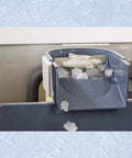 Heavy Duty Countertop Nugget Ice Maker And Touchfree Water Dispenser Cranks Out 500 Lbs Daily showing ice bin full of nugget ice.