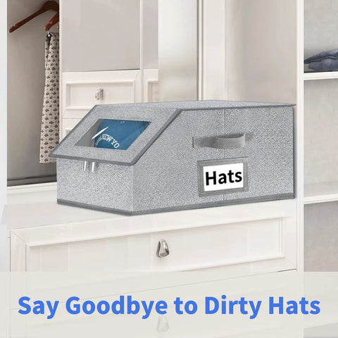 Stackable Hat Storage For Baseball Caps With Clear Window Display Holds Up To 24 New Threads Keep Your Brim Snapped And Crush Free This Legit Rack Setup Keeps Your Whole Collection Dope And Tidy