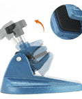 Double Non Slip Micrometer Stand With Painted Cast Iron Base, 2 Pack, adjustable angle, anti-slip pad close-up detail