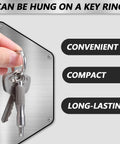 Hand holding 2 Pack Valve Core Removal Tool Keychain Stainless Steel Tire Valve Stem Tool Grab And Go Portable