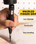 Using Heavy Duty Automatic Center Punch For Marking And Scribing Holes In Wood And Metal With One Hand Trigger Adjustable Spring Tension