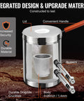VEVOR propane melting furnace kit, 12 kg capacity, stainless steel body with crucible and tongs