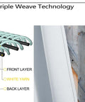 Triple weave detail of Old Antique Door Style Blackout Curtains For Bedroom And Living Room with grommet design.