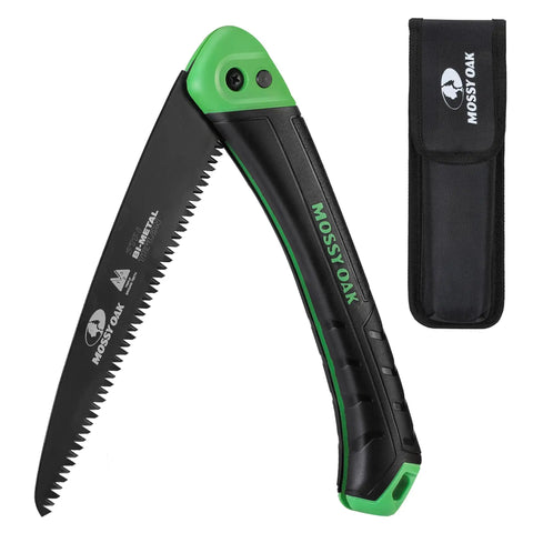 Folding Saw 7 Inch Hand Saw With Pouch D6A M2 Bimetal Blade Pruning and Camping Saw for Tree Wood and Limb Cutting Teflon Coated Blade