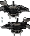 Two Piece Front Left And Right Wheel Hub Bearing Knuckle Assembly For Toyota Highlander 2004 2005 2006 2007 2.4L 3.3L Direct Fit OEM Reference 698442 698443 Premium Quality