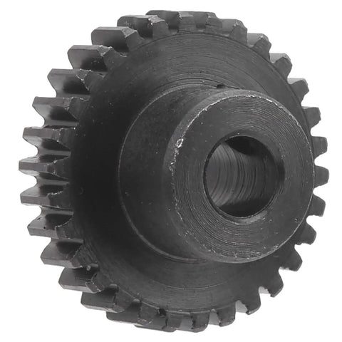 Beefy Heavy Duty Solid Steel Spur Gear With 30 Teeth, 0.8 Mod, 6mm D Bore Pinion For Small Machinery Power Transfer, angled view