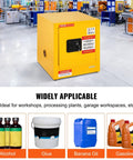 Flammable Storage Cabinet Galvanized Steel With Double Wall Construction 17 By 17 By 18 Inches in industrial setting