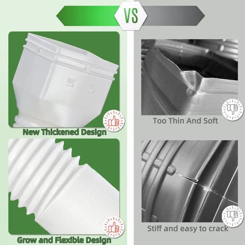 Flexible Downspout Extender For Rain Gutters Extendable From 21 To 60 Inches White 1 Pack design comparison image