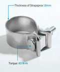 Two Pack Stainless Steel Exhaust Clamp 2.5 Inch Narrow Band Muffler Seal For Exhaust System Car Accessories Heavy Duty 304