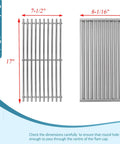3 Pack 304 Stainless Steel Grill Grates And Emitter Plate Replacement Kit For Char-Broil Infrared Grills Heavy Duty SUS304 7mm Rod
